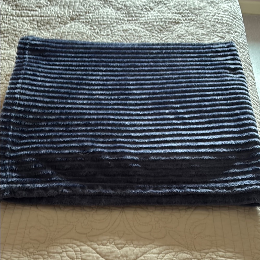 Soft ribbed navy throw 37” x 66”